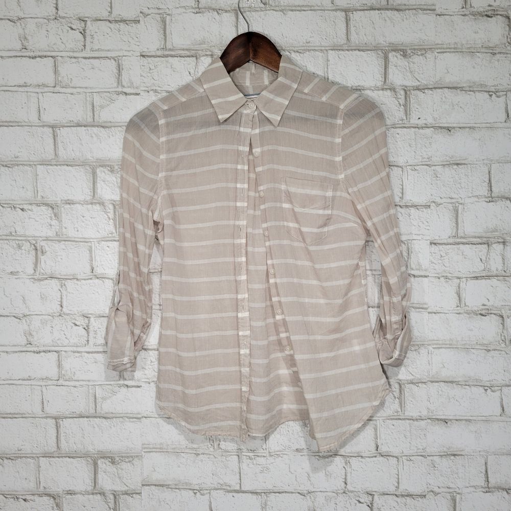 SO cream lightweight button down